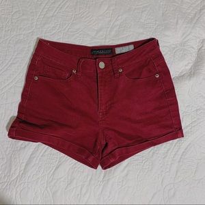Aeropostale Maroon high waisted stretchy shorts